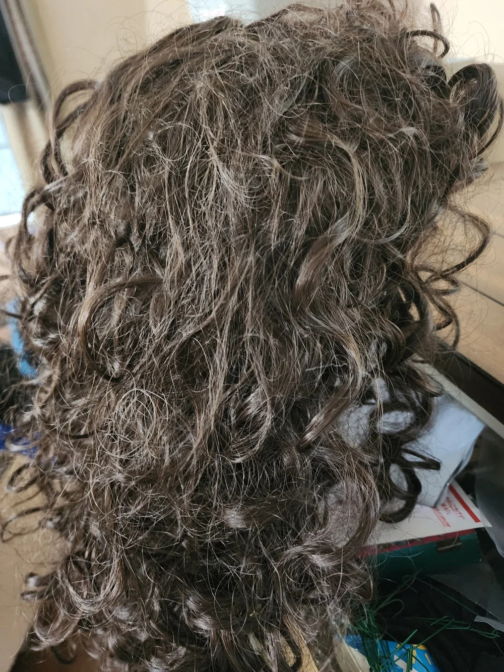 Long Dark Brown Curly Women's Wig with Natural Bounce